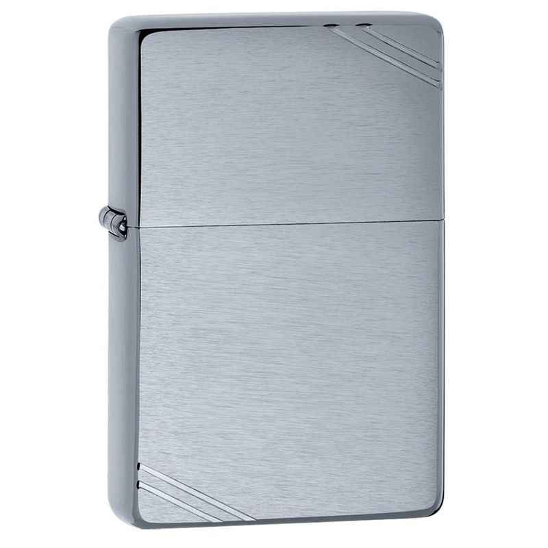 Zippo Regular Brushed Chrome Pug Design Windproof Lighter