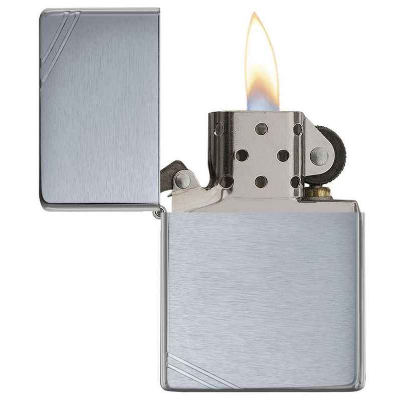 Zippo Regular Brushed Chrome Pug Design Windproof Lighter