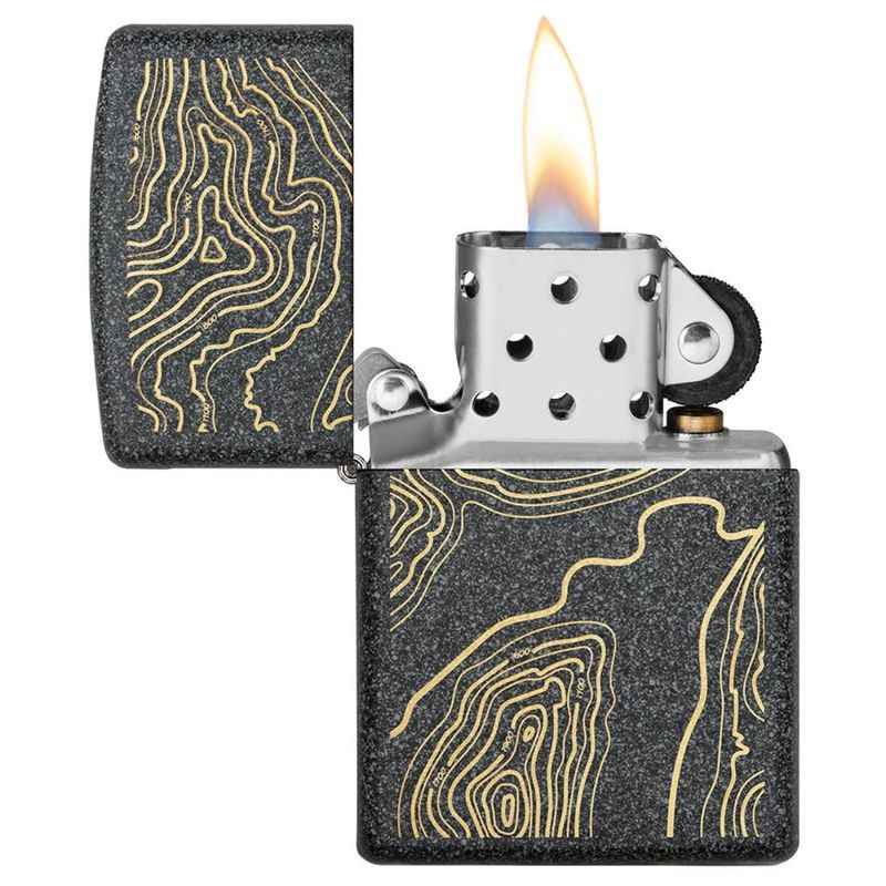 Zippo Iron Stone Graffiti Peace Design Windproof Lighter