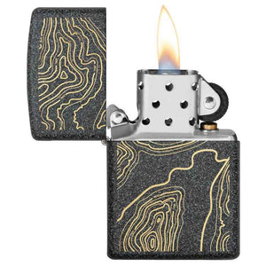 Zippo Iron Stone Graffiti Peace Design Windproof Lighter