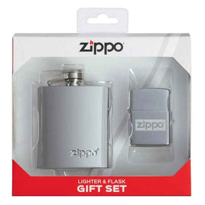 Zippo Flask and Lighter Gift Set