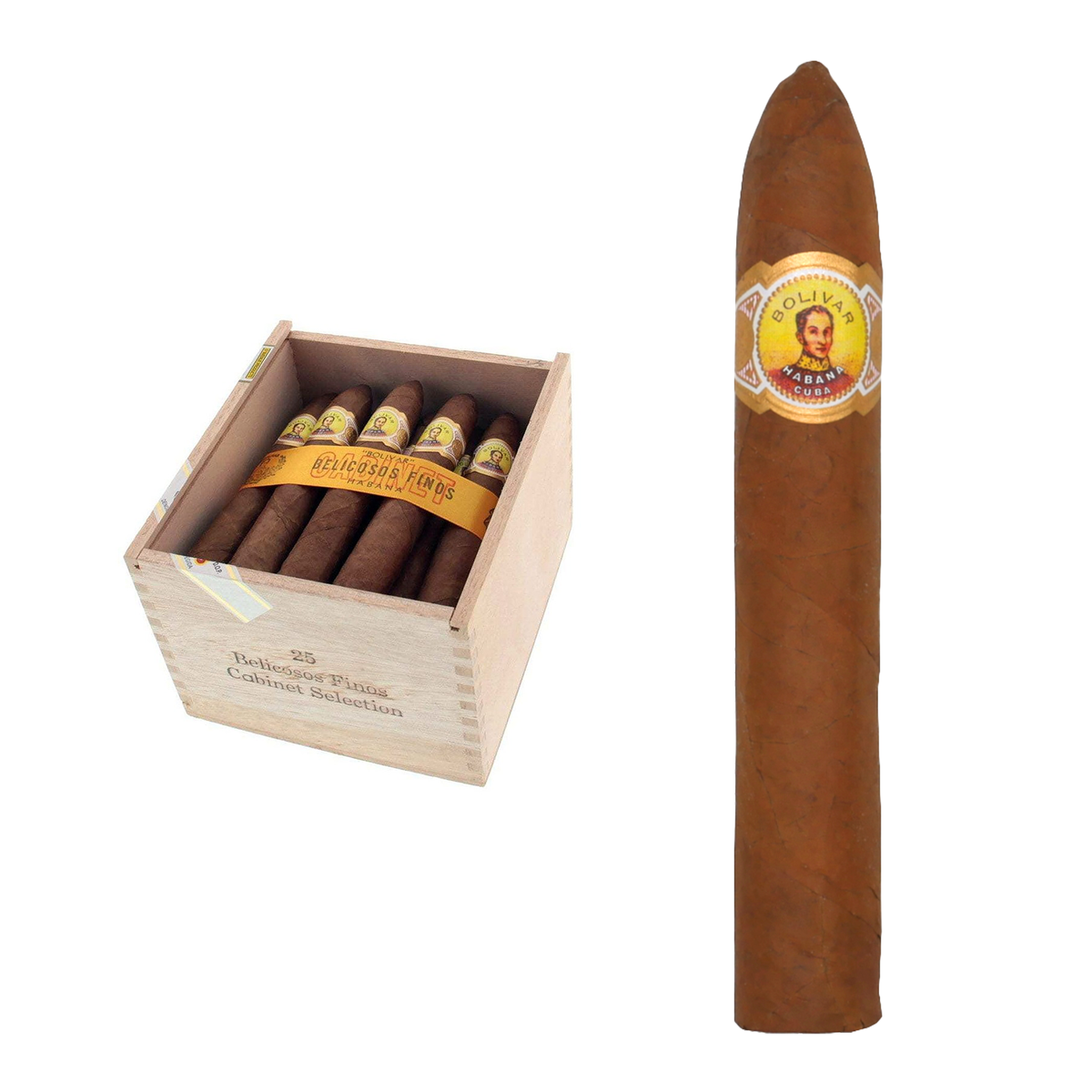 Bolivar Belicosos Finos Cigar Box - 25 Premium Cigars - The Slow Draw