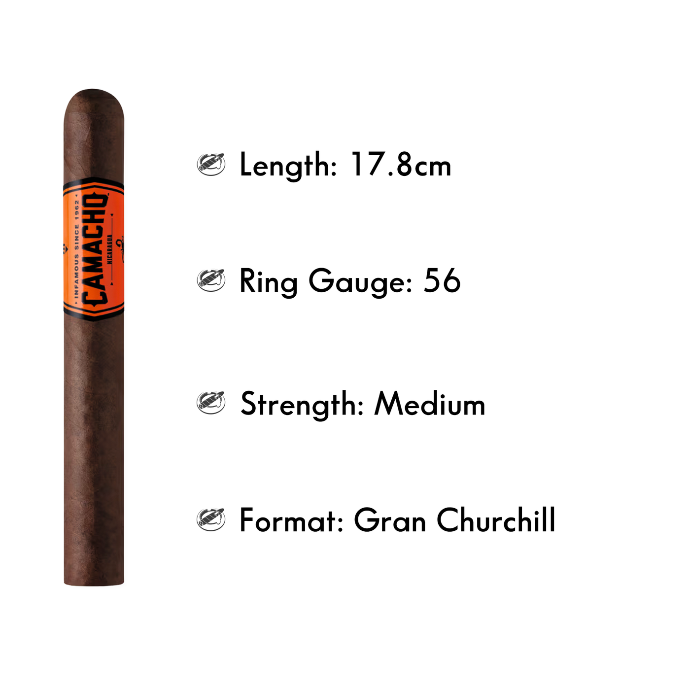 CAMACHO NICARAGUA GRAN CHURCHILL (20/PACK) - The Slow Draw