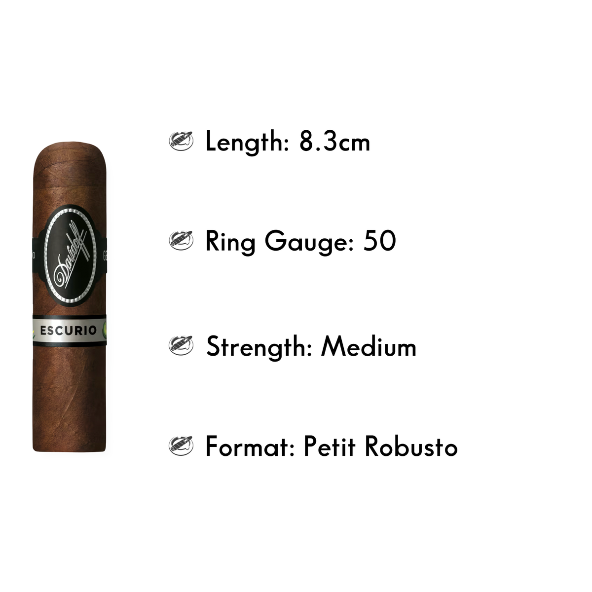 DAVIDOFF ESCURIO PETIT ROBUSTO (4/PACK) - The Slow Draw