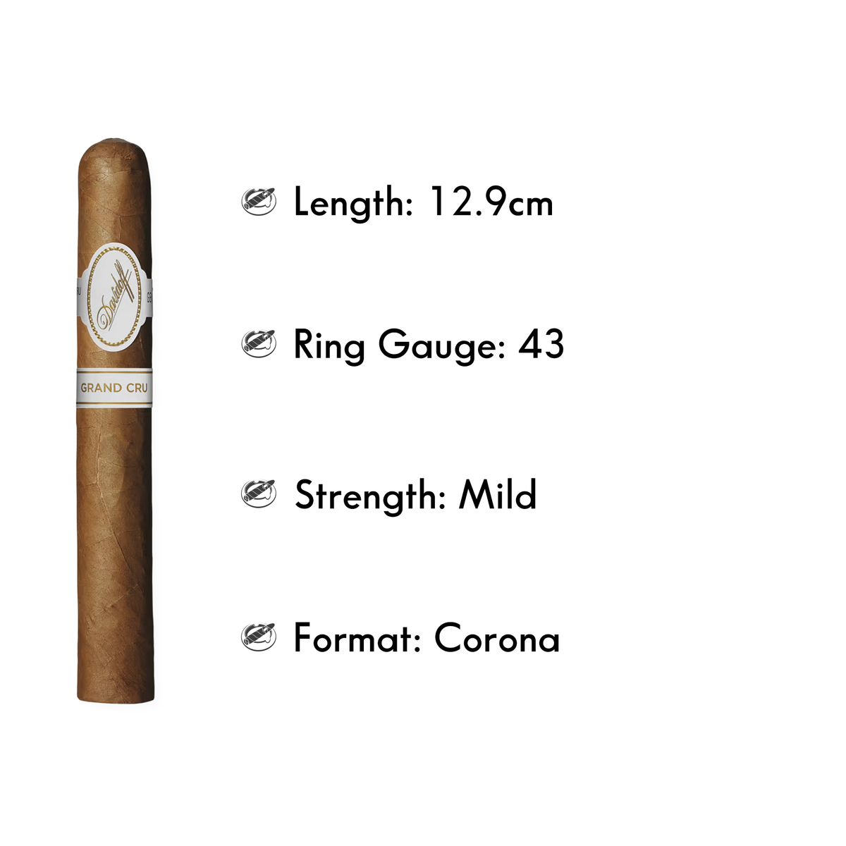 DAVIDOFF GRAND CRU NO. 3 (5/PACK) - The Slow Draw