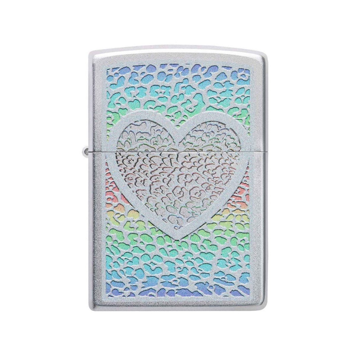 Zippo Heart Design Windproof Pocket Lighter