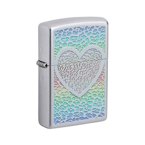 Zippo Heart Design Windproof Pocket Lighter