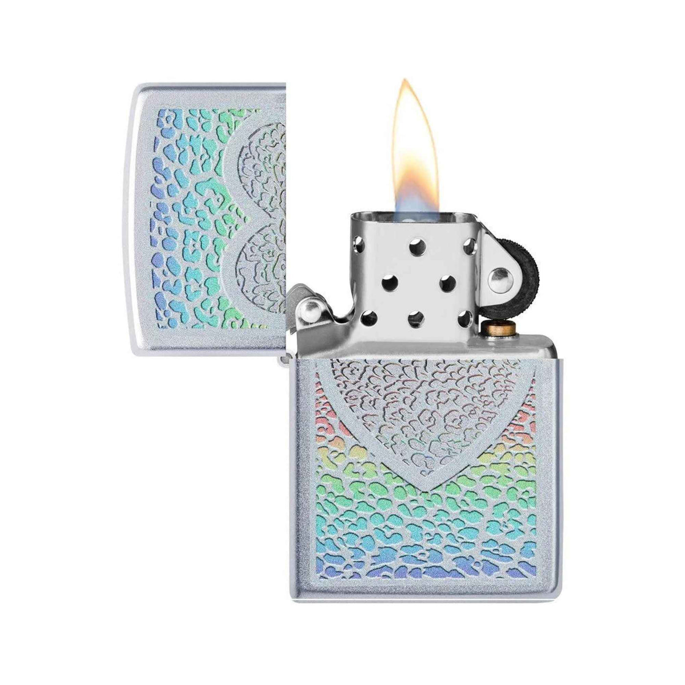 Zippo Heart Design Windproof Pocket Lighter