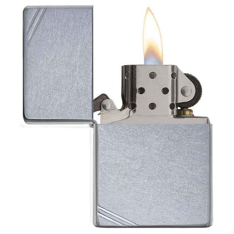Zippo Classic Street Chrome Lighter with Slashes