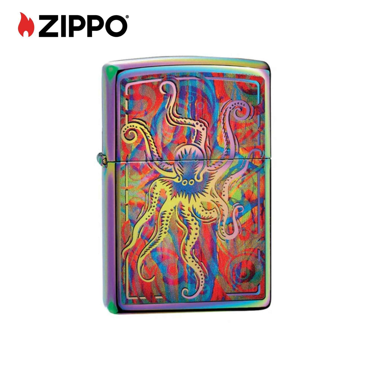 Zippo High Polish Green Octopus Design Windproof Lighter