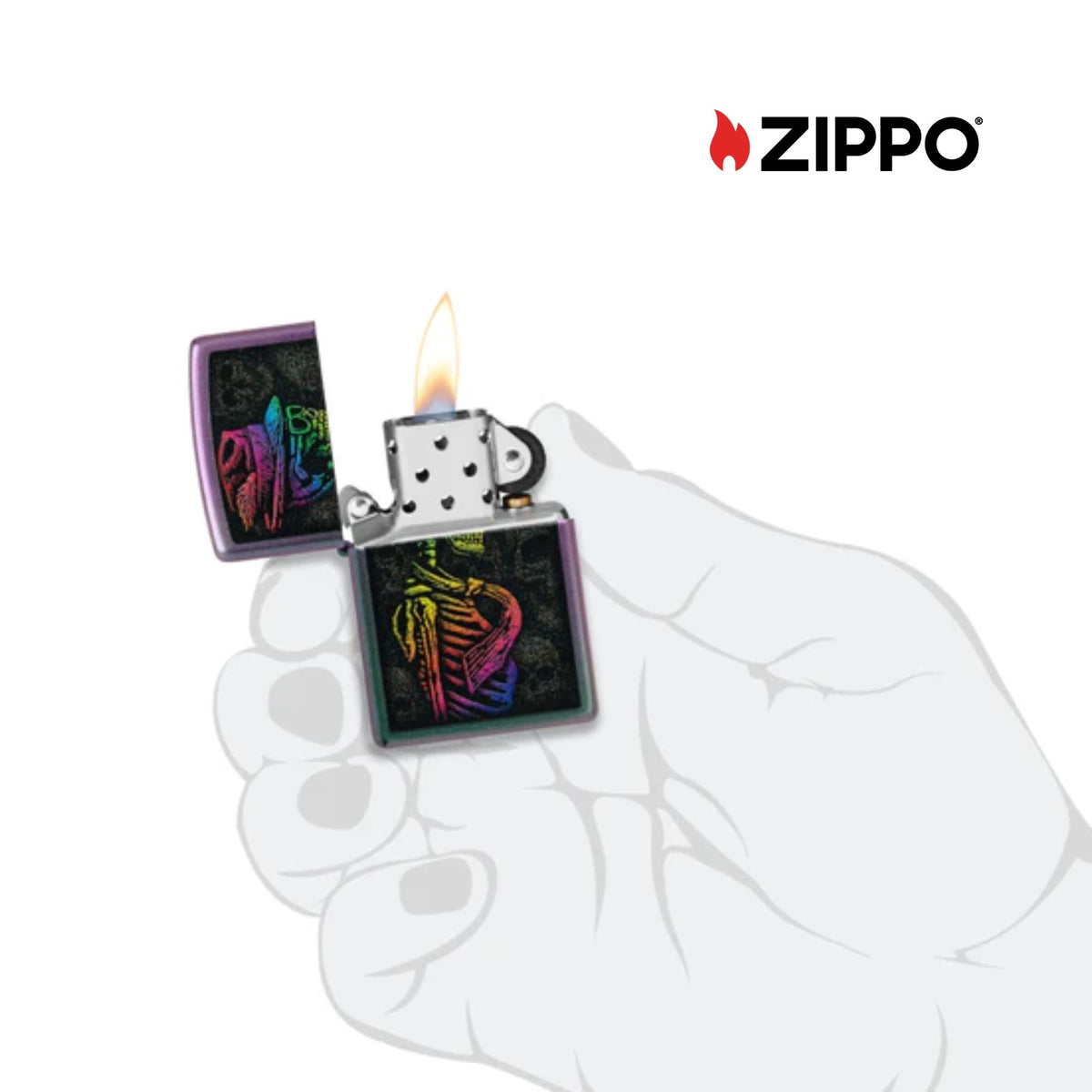 Zippo Gory Skull Design Windproof Lighter - Image 4