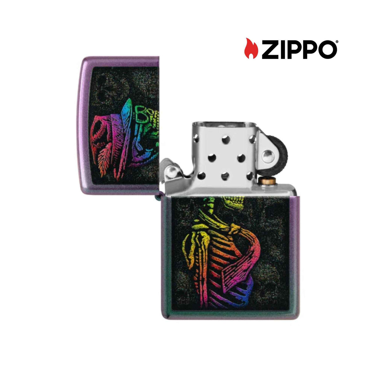 Zippo Flamingo Skull Design Windproof Lighter