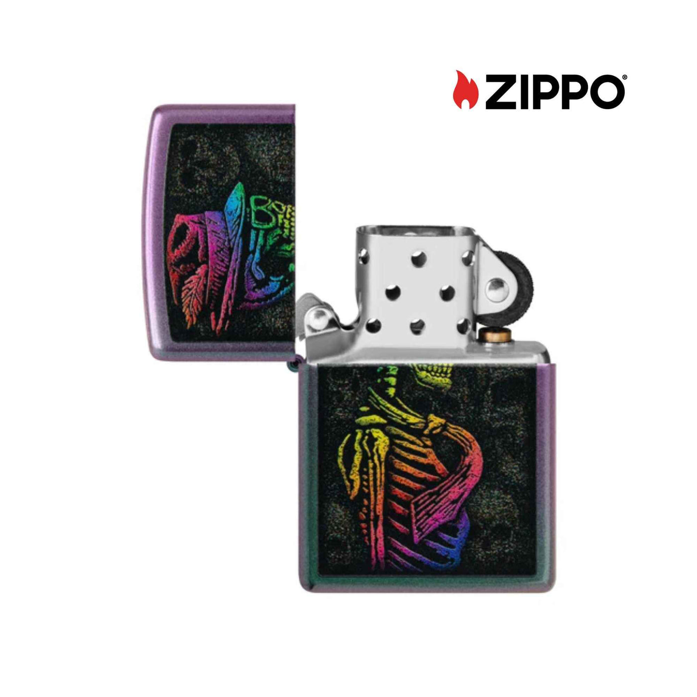 Zippo Flamingo Skull Design Windproof Lighter